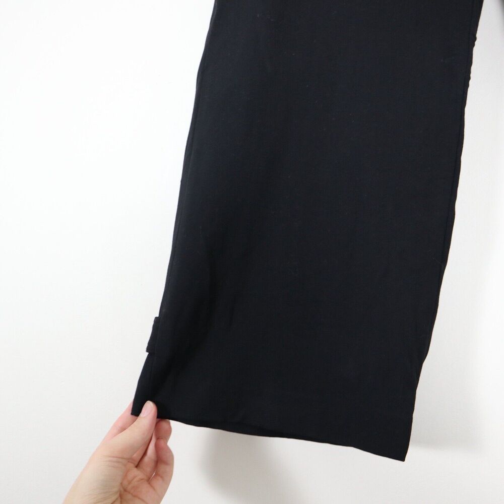 Vince Size 6 Wide Leg Tailored Culottes Button Tab Cuff Black - Picture 4 of 11